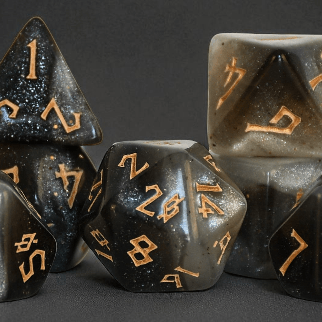 Moon Dust Acrylic Dice Set - 