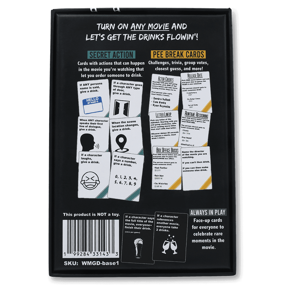 WATCH MOVIES, GET DRUNK - The Live Movie Drinking Game - 