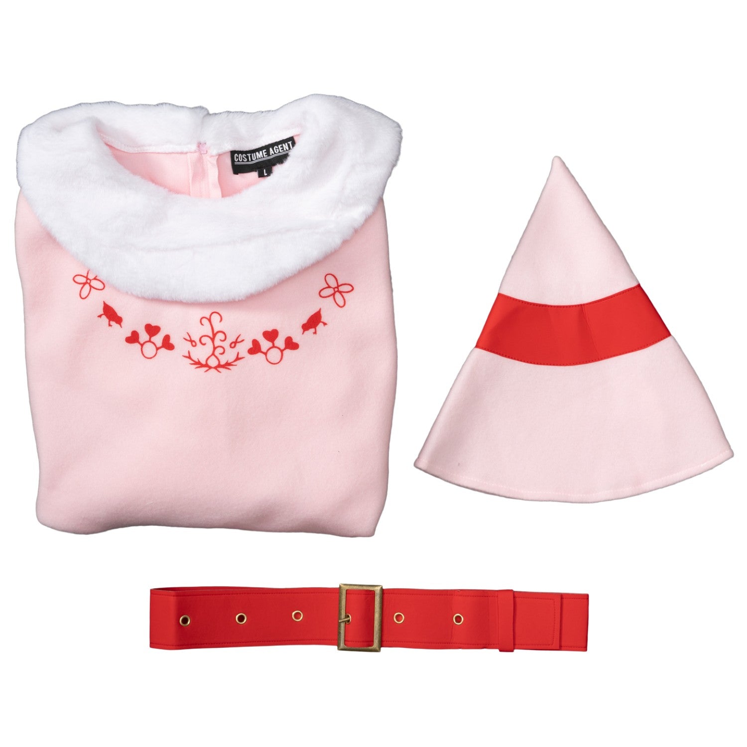 Mrs. Elf Pink Women's Deluxe Halloween Cosplay Costume Set