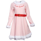 Mrs. Elf Pink Women's Deluxe Halloween Cosplay Costume Set