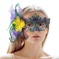 Mardi Gras Mask Venetian Feather Masquerade