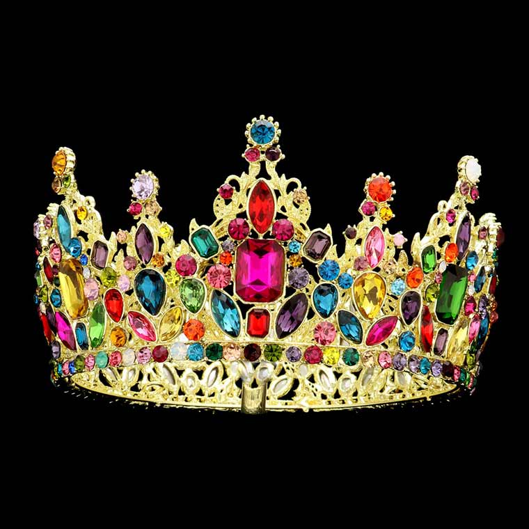 Multi Stone Cluster Crown Tiara