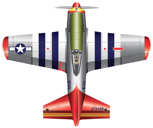 FlightZone 53 Inch wide P-51 Mustang Kite - 