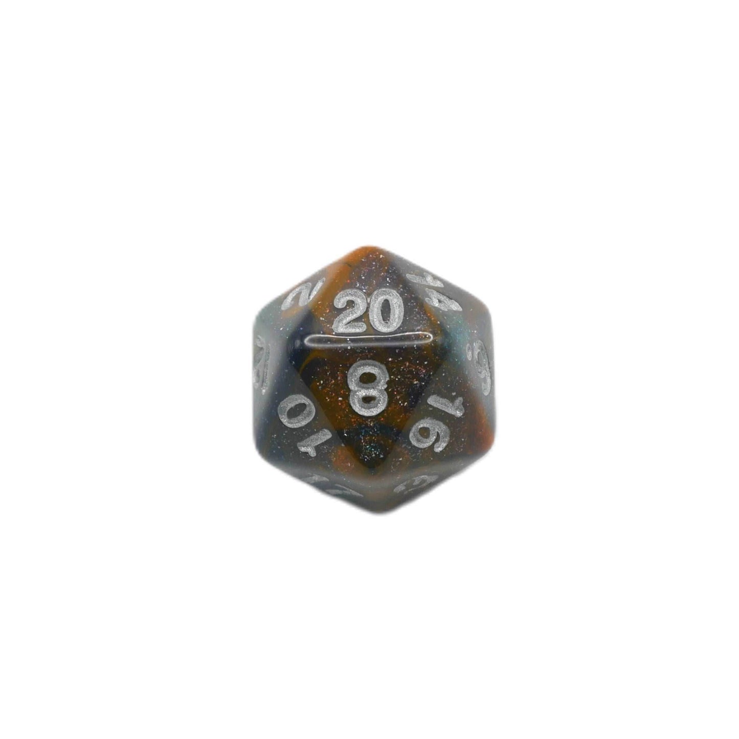 Mysterious Ink - 7 Piece DnD Dice Set | Acrylic RPG Gaming Dice - 