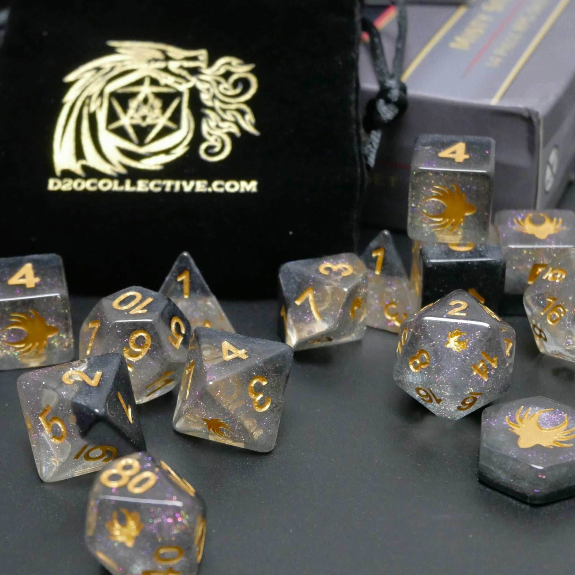 Mystery Stash - 2x 14pcs Dice Set Bundle + 1 RPG Accessory - 
