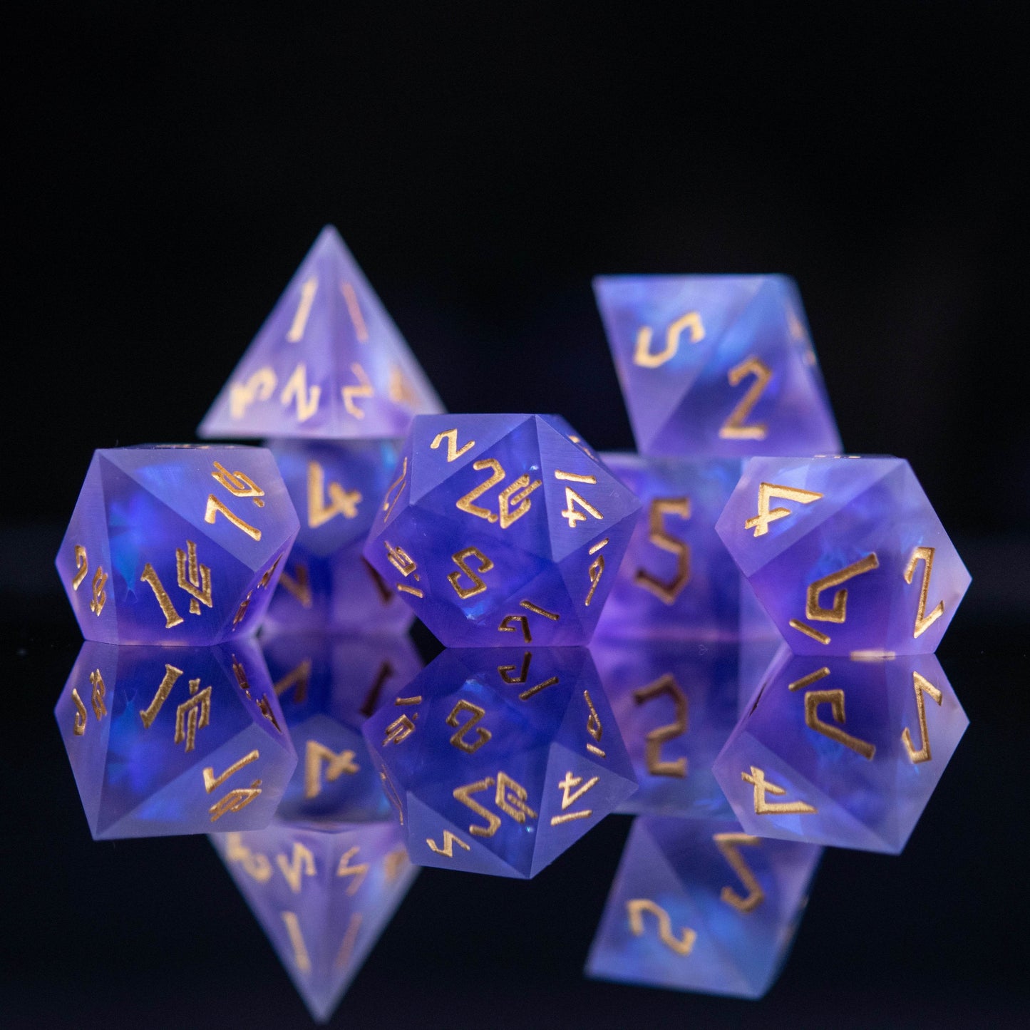 Mystic Divination Sharp-Edged Resin Dice Set - 