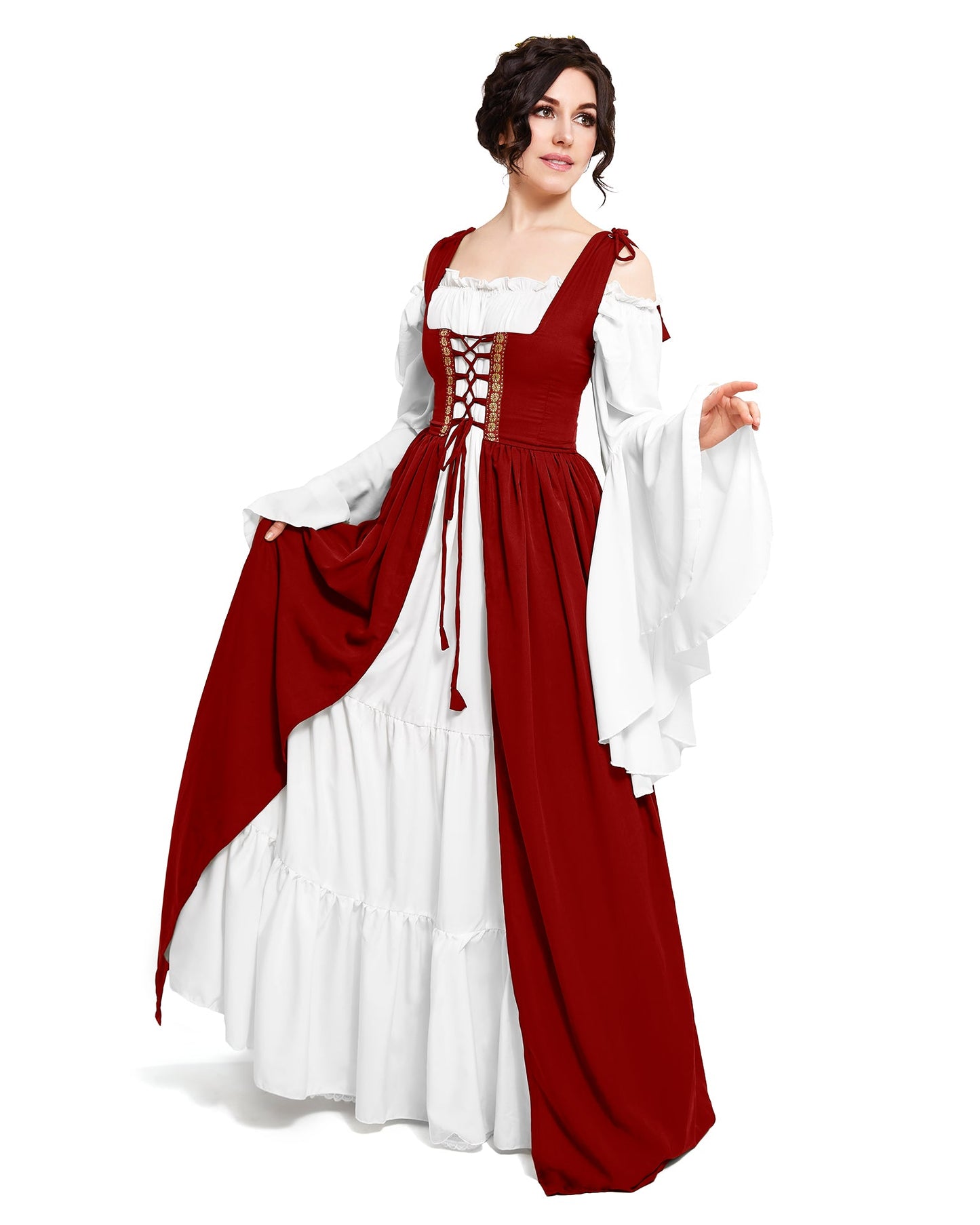 Renaissance Faire 2 piece Full Costume Irish Dress & Long-Sleeved Chemise