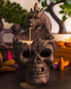 Mythical Dragon Skull Backflow Incense Burner - 