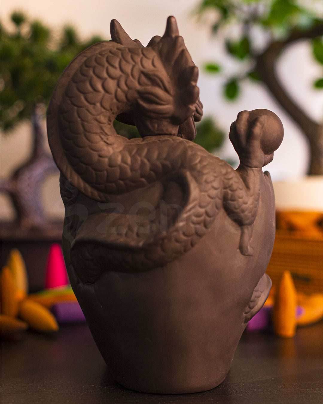 Mythical Dragon Skull Backflow Incense Burner - 