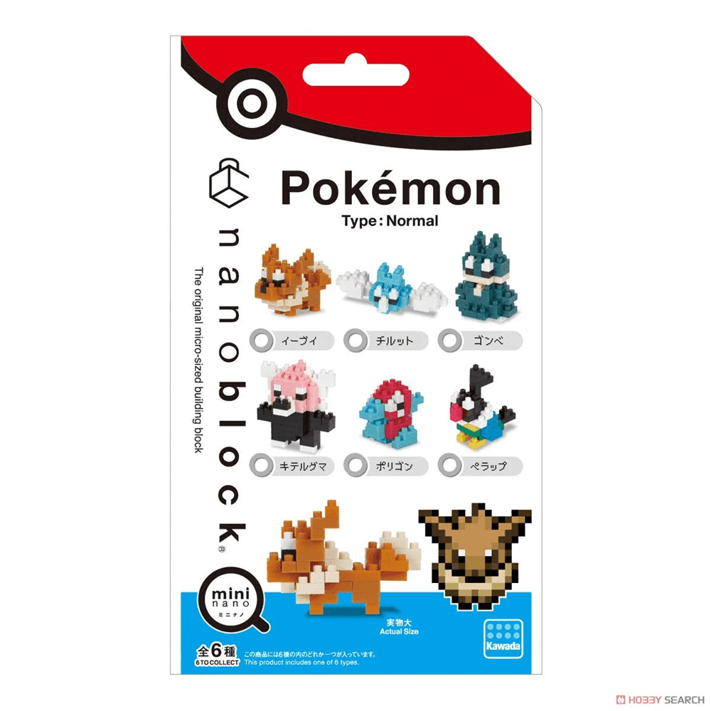 Nanoblock: Mininano Series: Pokemon (Normal Type) Set 1 Box of 6 - 
