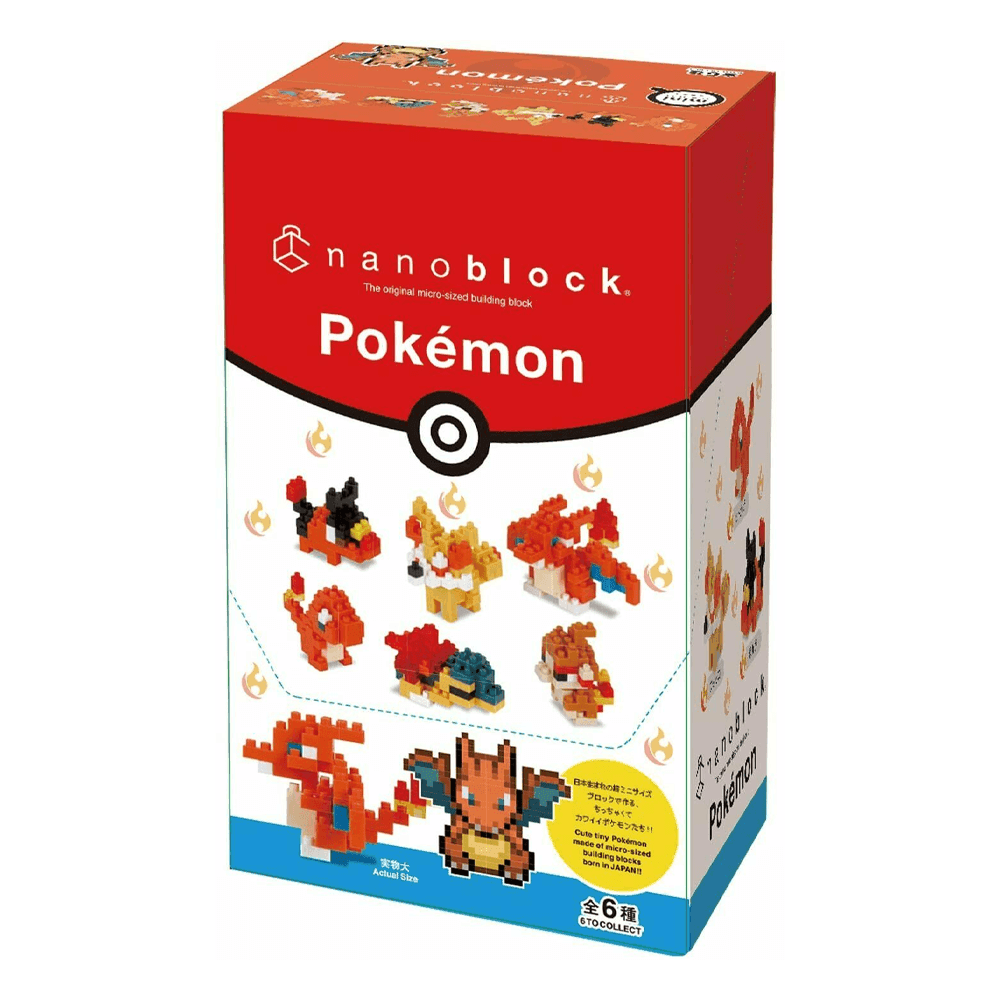 Nanoblock: Mininano Series: Pokemon (Fire Type) Set 1 Box of 6 - 