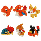 Nanoblock: Mininano Series: Pokemon (Fire Type) Set 1 Box of 6 - 