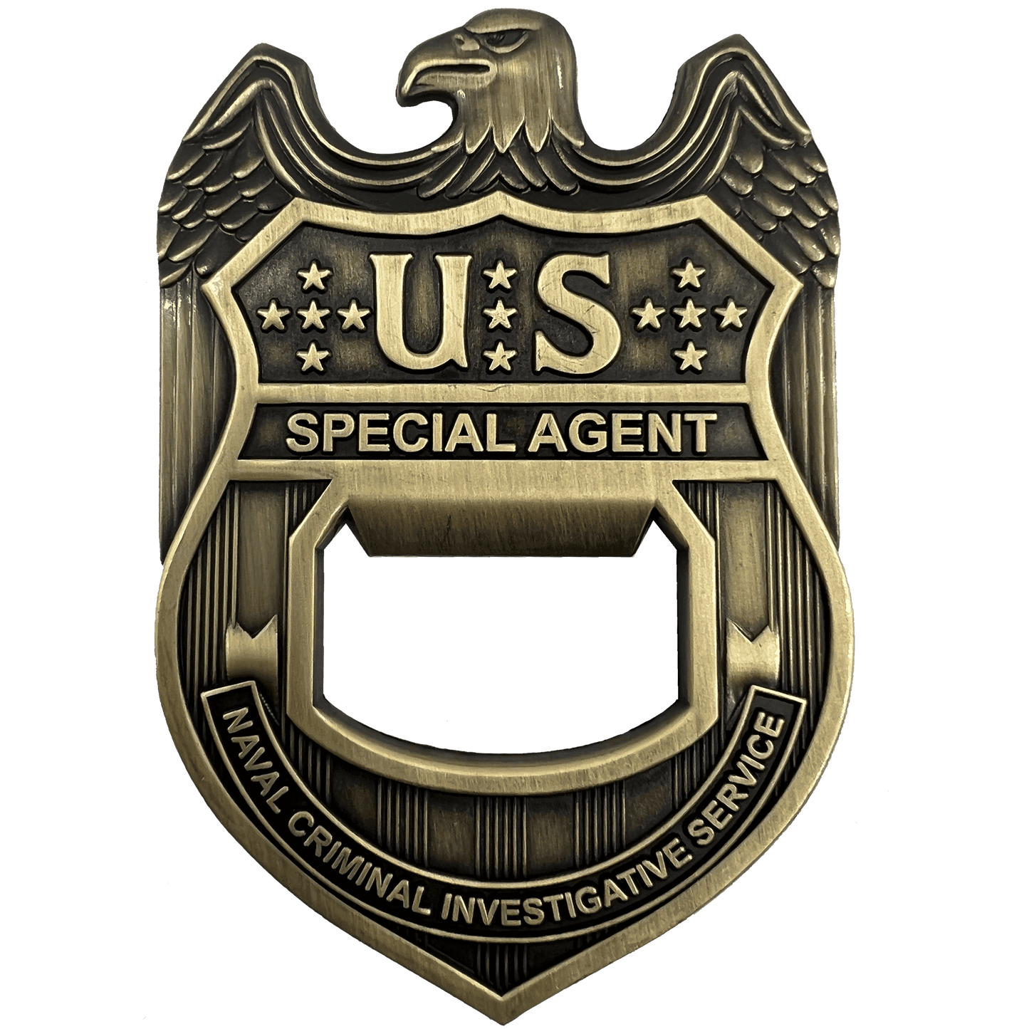 EL13-001 NCIS Special Agent Naval Criminal Investigative Service Challenge Coin Bottle Opener Navy - 