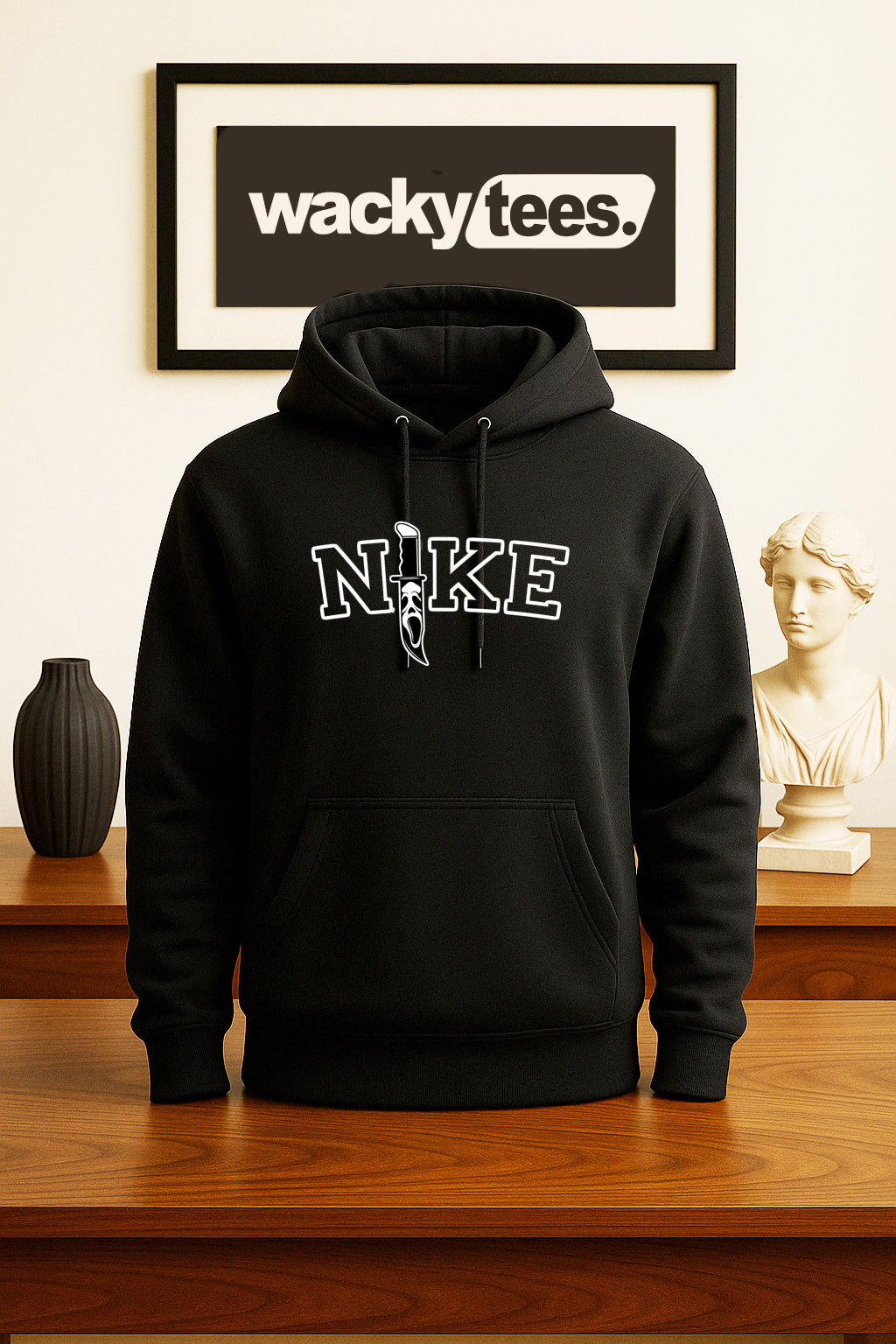 N!KE Ghostface Knife Scream Horror Terror Halloween Graphic Tee Shirt