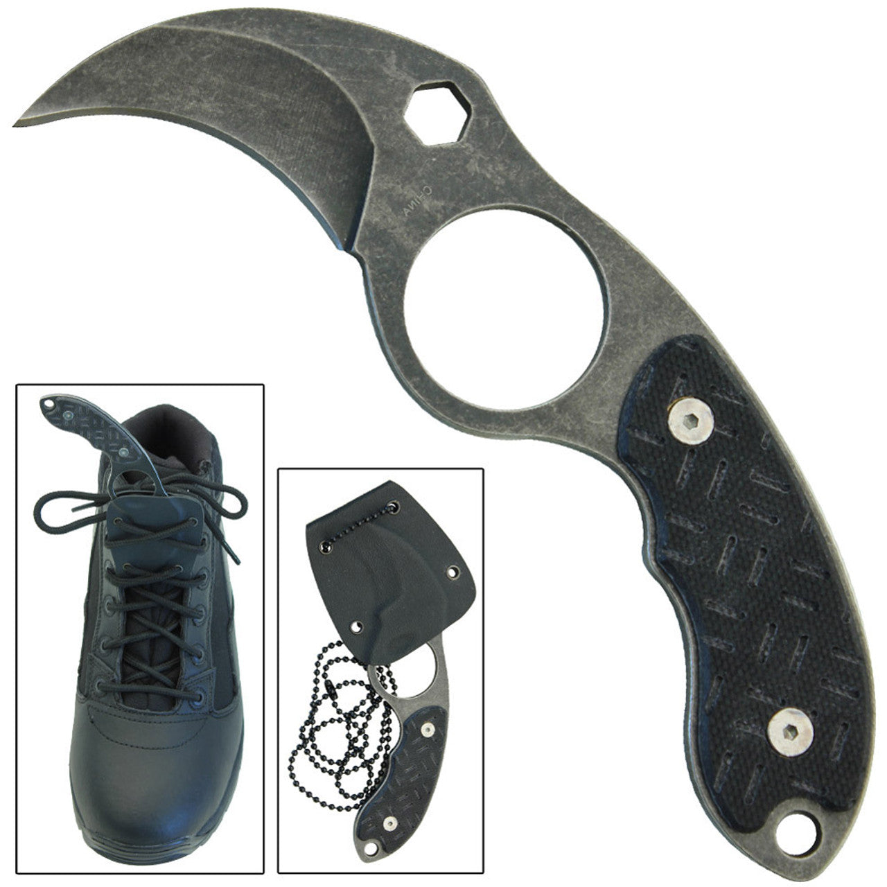 Dark Prey Boot Tactical Neck Knife-0