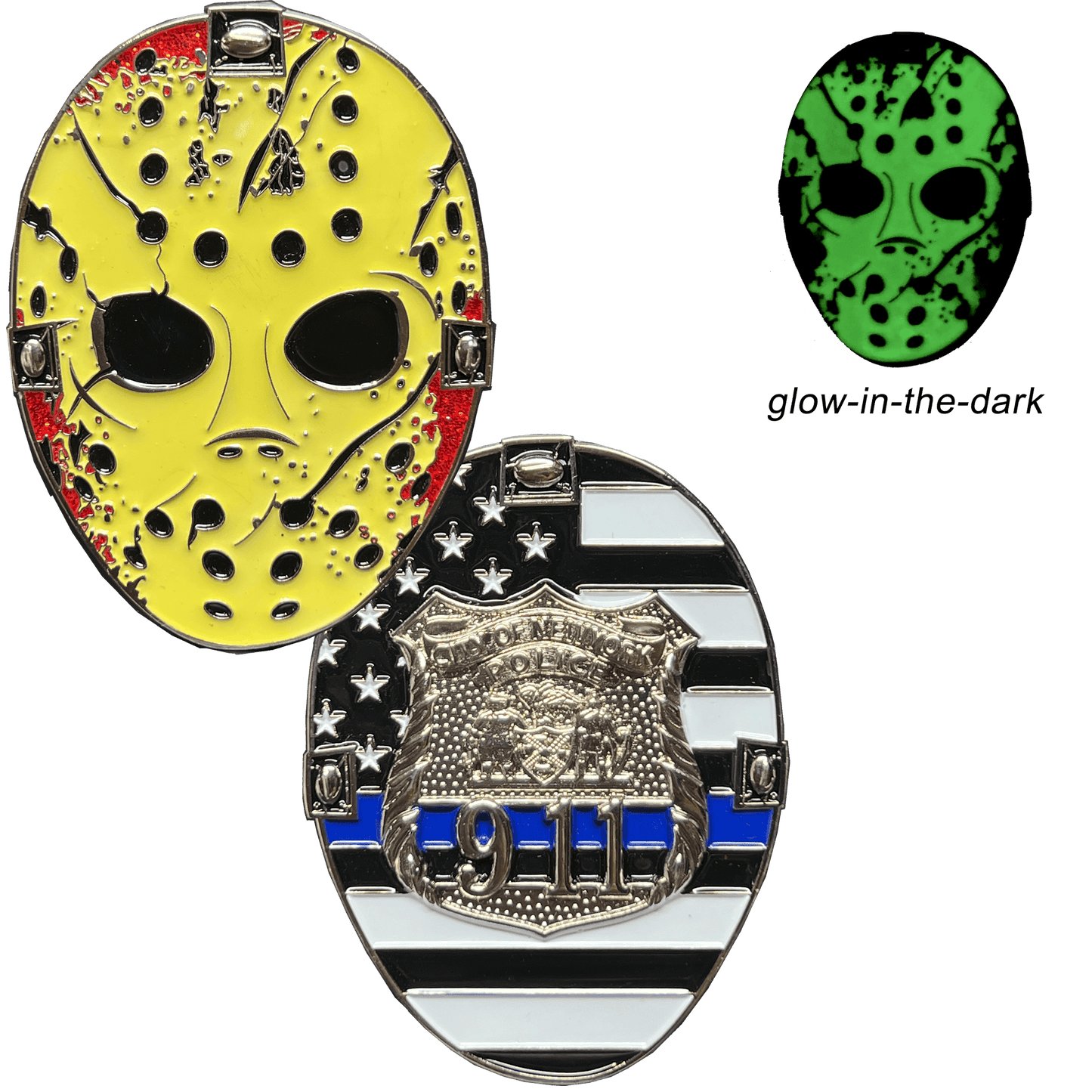 EL11-006 New York City Police Officer Jason Voorhees Challenge Coin Friday the 13th Movie Poster NYPD - 