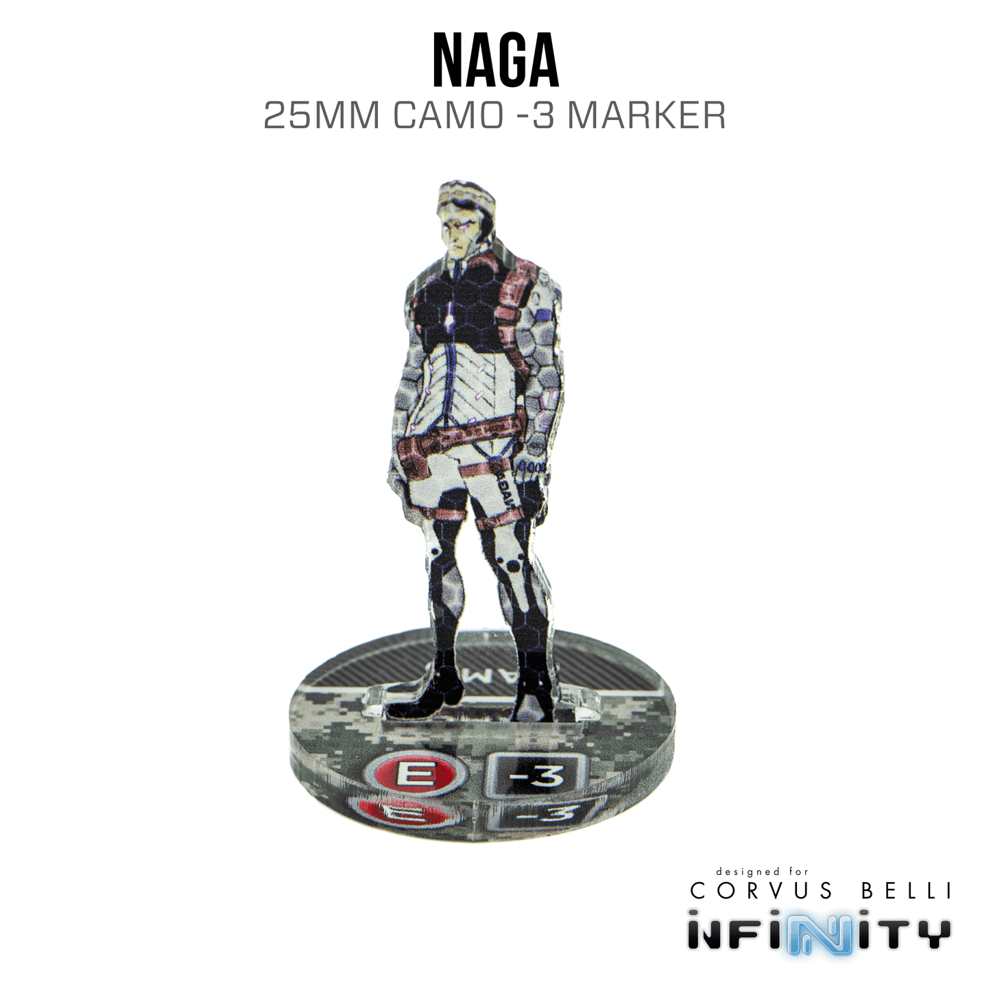 Infinity 3D Markers: Naga (25mm Camo -3) - Camo -3 / A