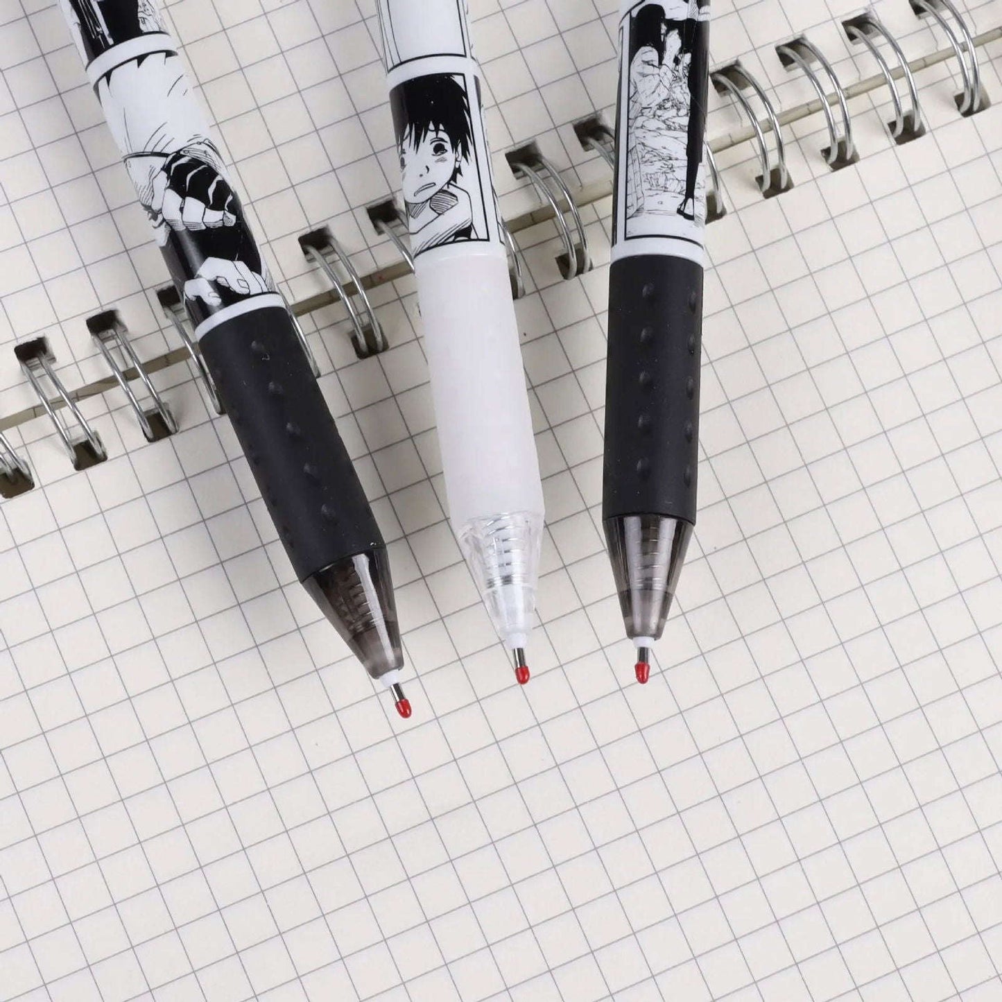 Naruto 6 PCS Set Gel Pen, Anime 0.5 Black Ink Signature Pen School Writing And Office Supplies Stationery Gift