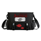 Naruto Anime Backpack, Includes Pencil Case and External Charging Port, Uzumaki Akatsuki School Students Schoolbag Leisure Computer Bag