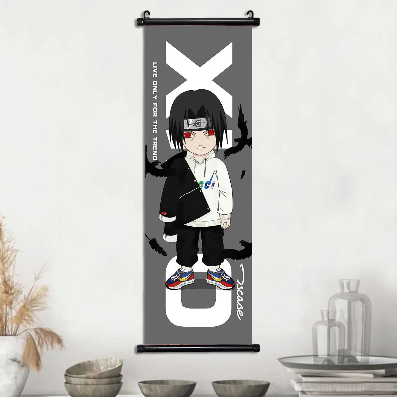 Naruto Shippuden Akatsuki Members Posters, Hot Japanese Anime Poster Scroll Style Canvas Wall Art Wall Hanging Home Decor