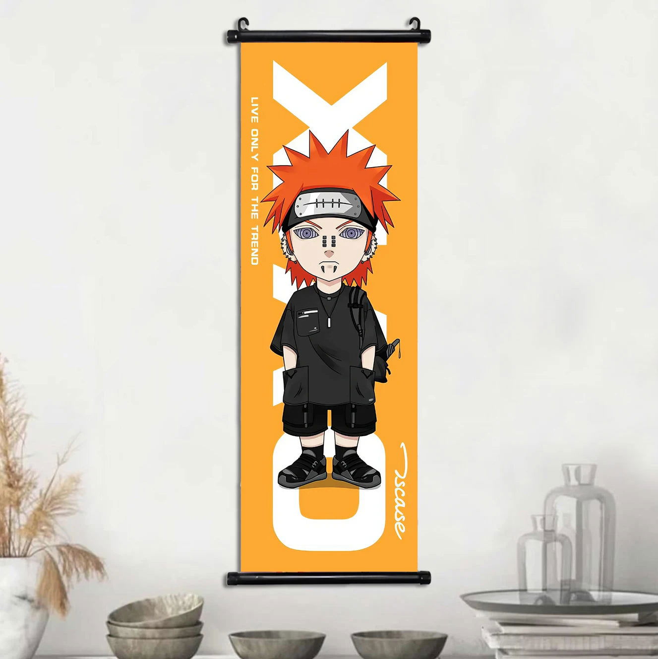 Naruto Shippuden Akatsuki Members Posters, Hot Japanese Anime Poster Scroll Style Canvas Wall Art Wall Hanging Home Decor