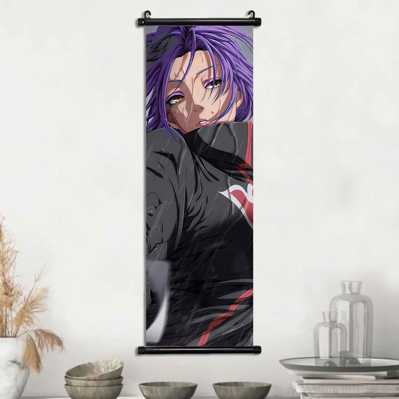 Naruto Shippuden Akatsuki Members Posters, Hot Japanese Anime Poster Scroll Style Canvas Wall Art Wall Hanging Home Decor