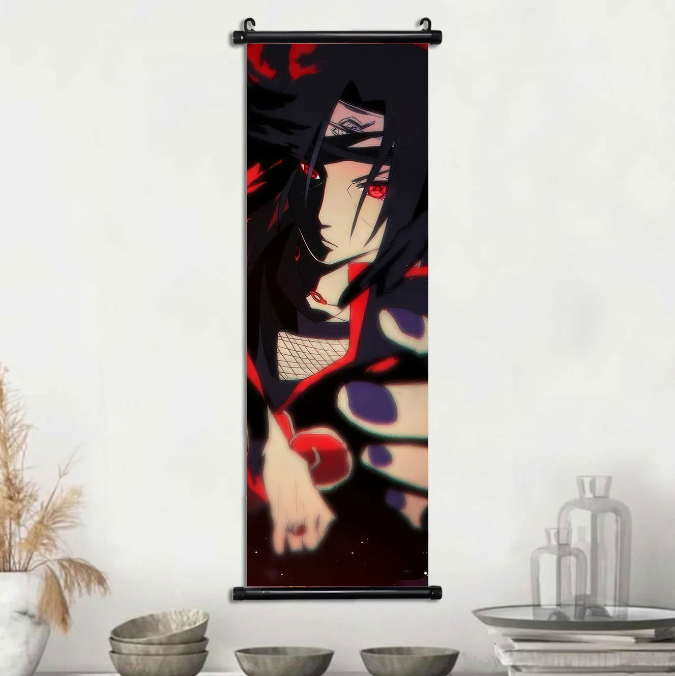 Naruto Shippuden Akatsuki Members Posters, Hot Japanese Anime Poster Scroll Style Canvas Wall Art Wall Hanging Home Decor