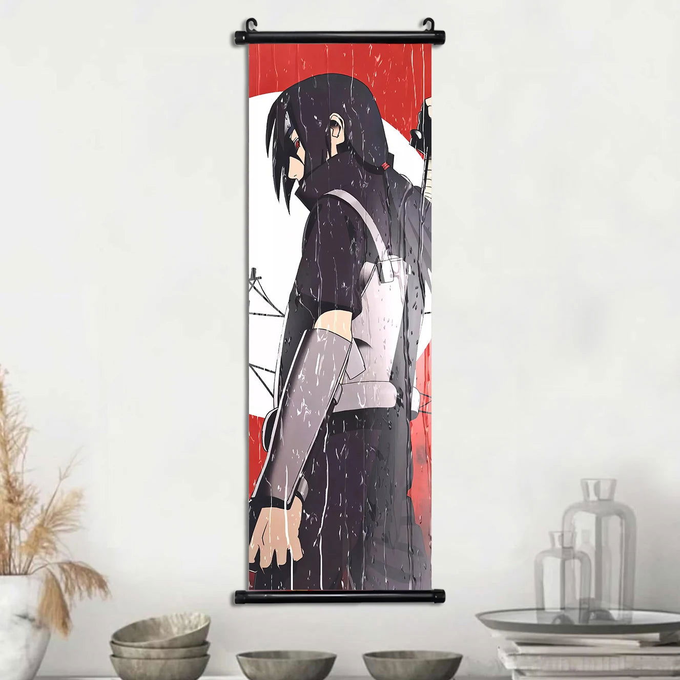 Naruto Shippuden Akatsuki Members Posters, Hot Japanese Anime Poster Scroll Style Canvas Wall Art Wall Hanging Home Decor