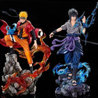 Naruto Shippuden Anime Figures Sasuke Uchiha and Naruto Uzumaki PVC 27 CM