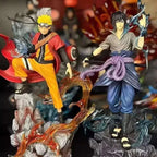 Naruto Shippuden Anime Figures Sasuke Uchiha and Naruto Uzumaki PVC 27 CM