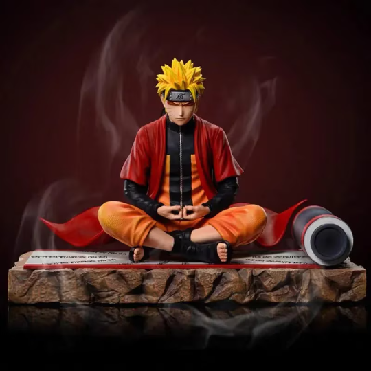 Naruto Uzumaki Sage Mode Anime Figure, Senjutsu Chakra Meditate Figurines 15cm/6in