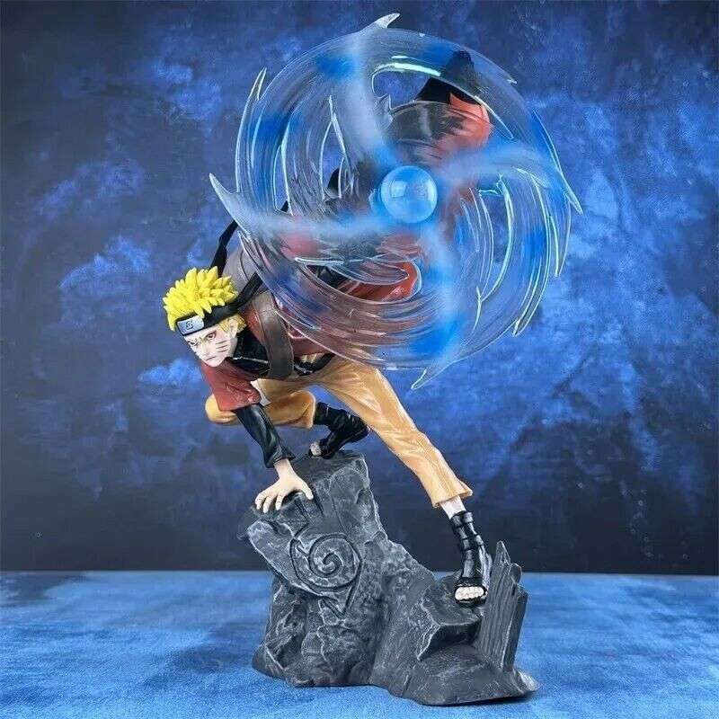 Naruto Uzumaki Sage Mode Figure, Wind Release Rasenshuriken Figurines 32cm/12in