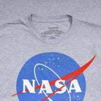 NASA Logo Men's Officially Licensed Short Sleeve Gray T-Shirt - S