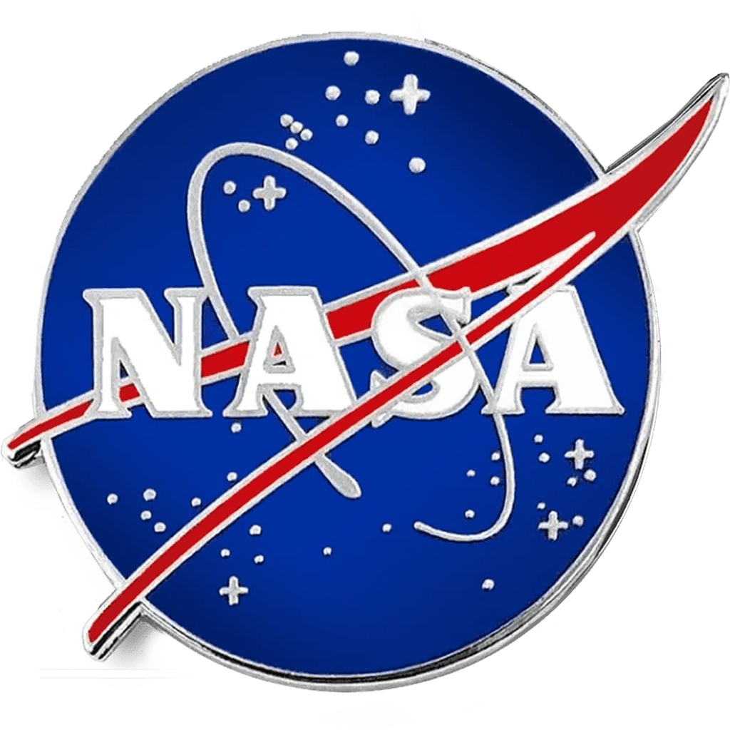 CC-008 NASA Pin with dual pin posts and deluxe pin clasps - 