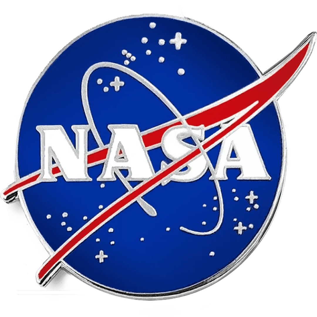 CC-008 NASA Pin with dual pin posts and deluxe pin clasps - 