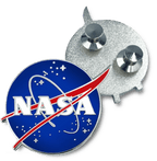 CC-008 NASA Pin with dual pin posts and deluxe pin clasps - 