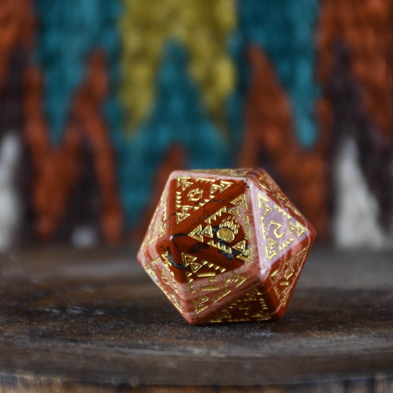 Navajo Red Jasper Stone Dice Set - Dice Around the World Collection - 