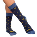 Fortnite Ninja Navy & Blue Socks with Daggers - Adult - One Size Fits All