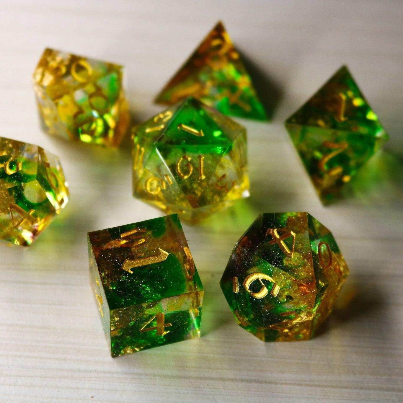 Nebula Handmade Sharp Edge Resin DND Dice Set - Only 1 D20