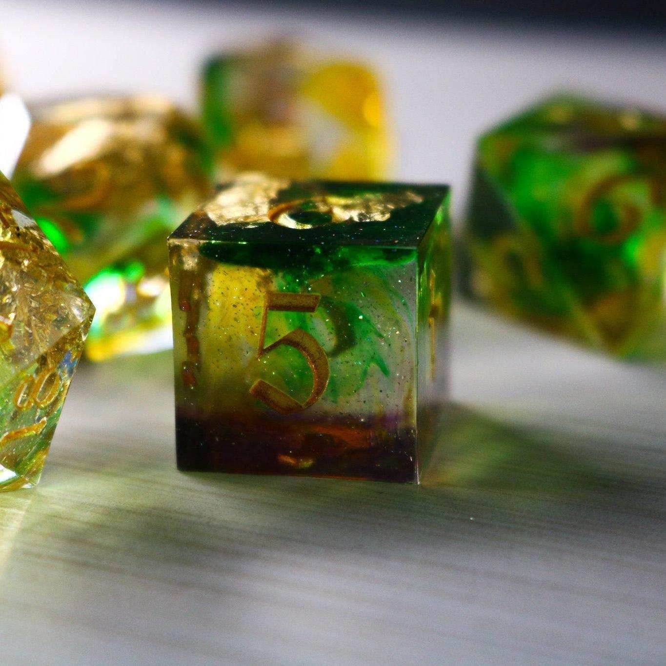 Nebula Handmade Sharp Edge Resin DND Dice Set - Only 1 D20