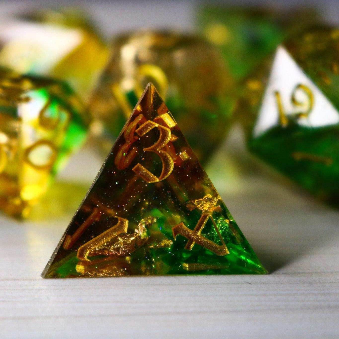 Nebula Handmade Sharp Edge Resin DND Dice Set - Only 1 D20