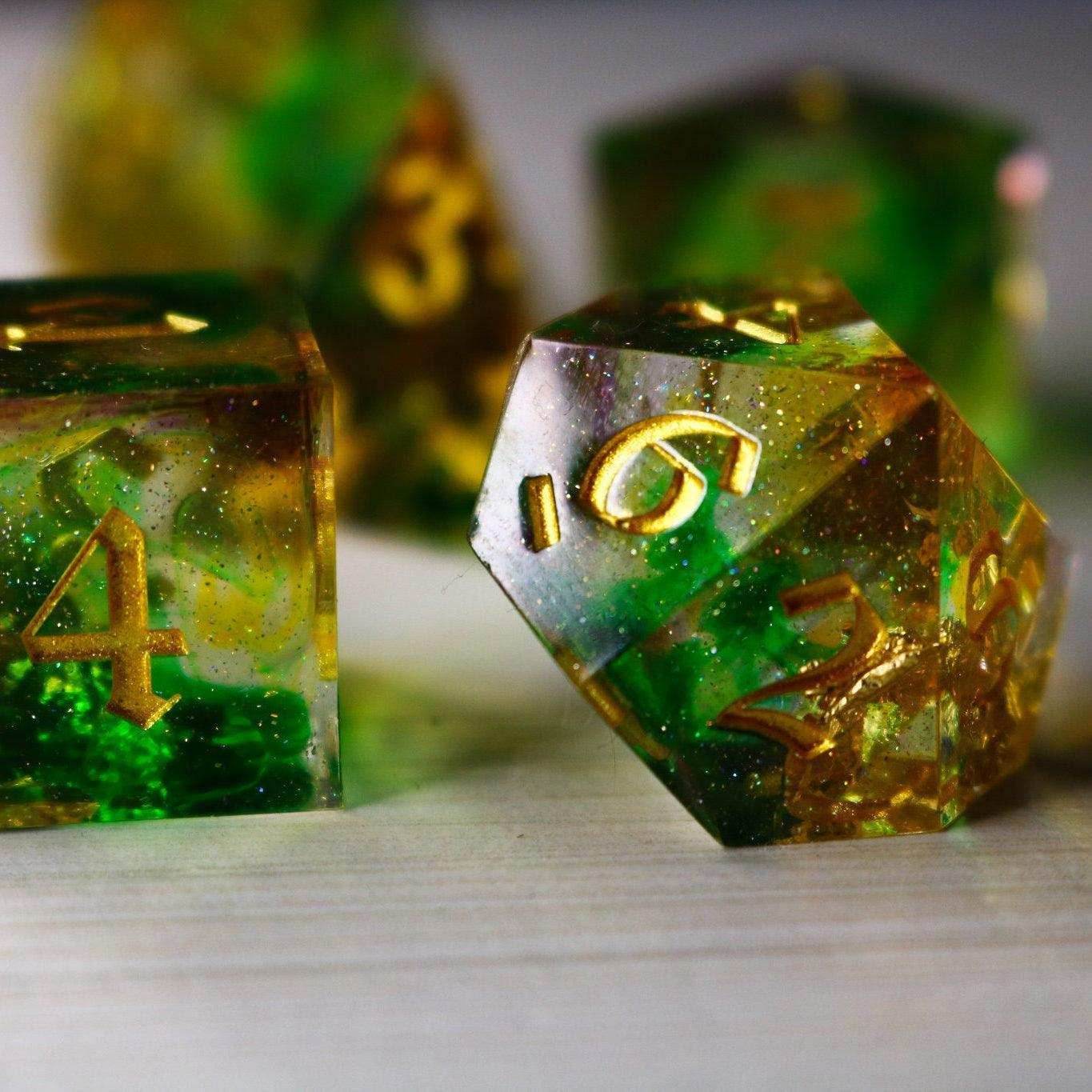 Nebula Handmade Sharp Edge Resin DND Dice Set - Only 1 D20