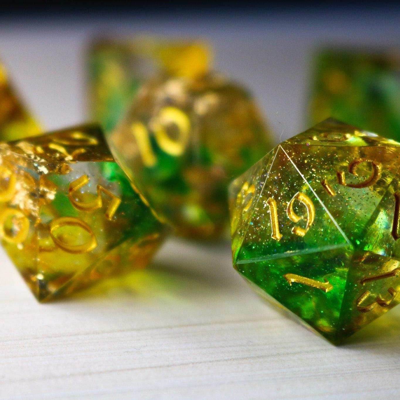 Nebula Handmade Sharp Edge Resin DND Dice Set - Only 1 D20