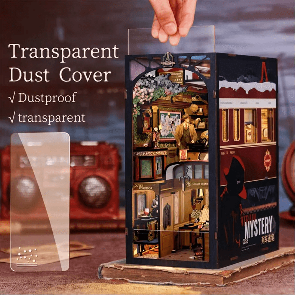 Book Nook Wizardi Miniature - Train Mystery Roombox Kit - 