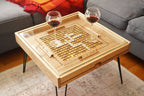 Rustic Scrabble Coffee Table with removable top - letter tiles included