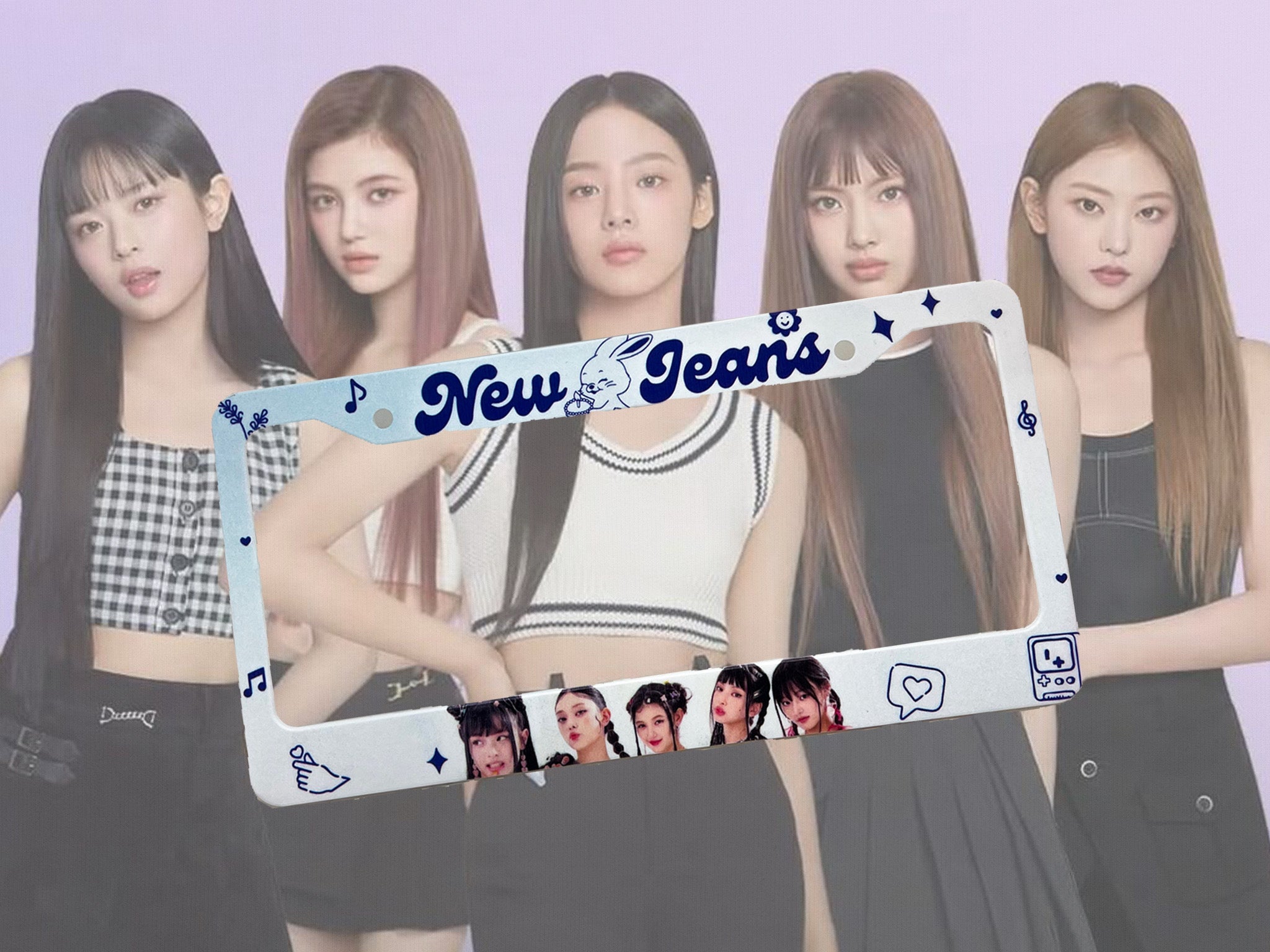 New Jeans Kpop License Plate Frame