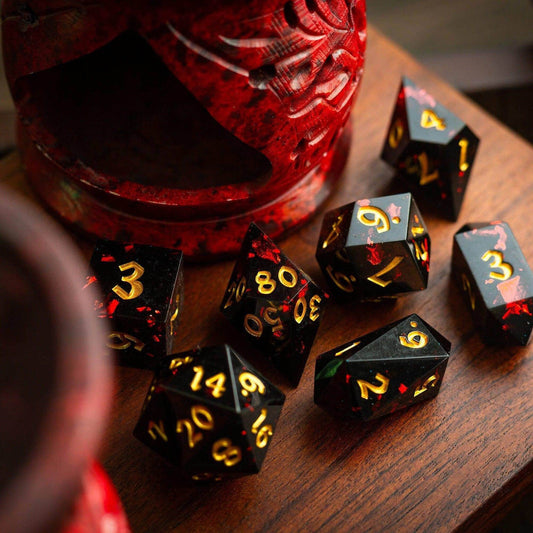 Night Blood Handmade Resin DND Dice Set - Only 1 D20