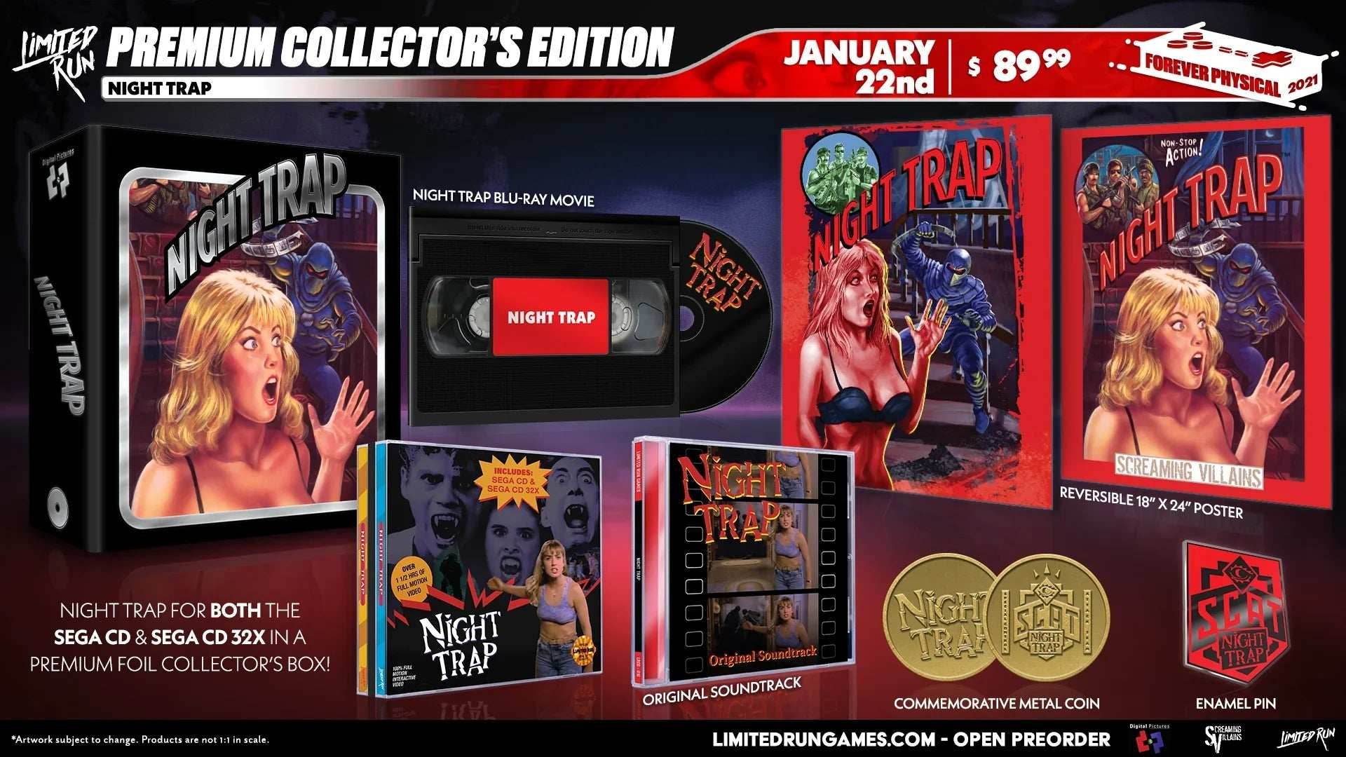 Limited Run Games: Night Trap: Premium Edition (Sega CD/Sega CD 32X) - Game Only