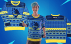 Fortnite Ninja Logo Ugly Christmas Sweater Shurikens Pattern - S