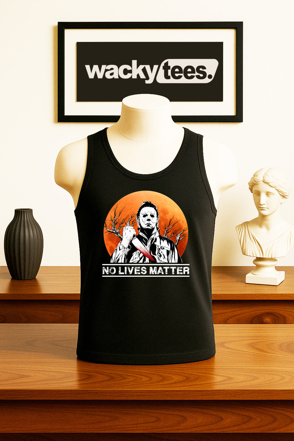 No Lives Matter Michael Myers Horror Terror Halloween Graphic Tee Shirt